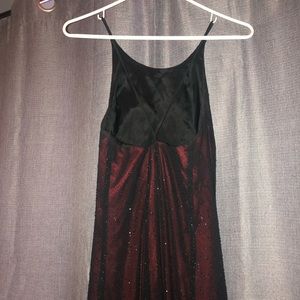 red/black prom dress
